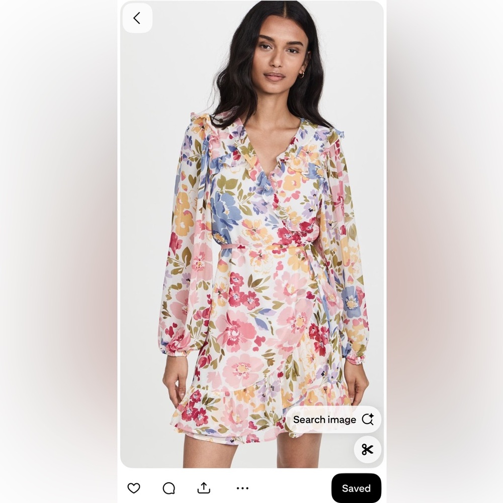 En Saison Chiffon Floral Dress Size S